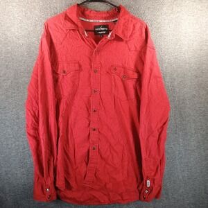 Garth Brooks Sevens By Cinch Shirt Men XL Red Western Pearl Long Sleeve Paisley